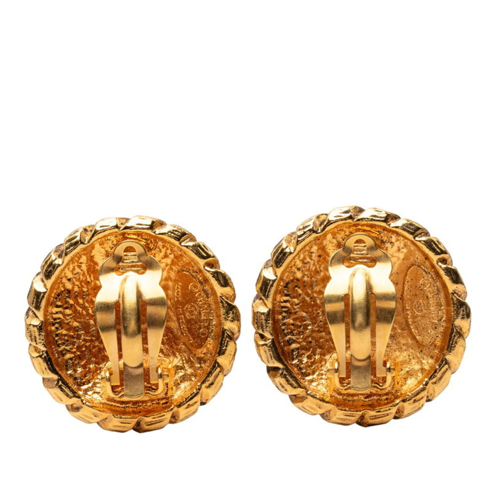 CHANEL Gold Logo Earrings - Picture 2 of 3
